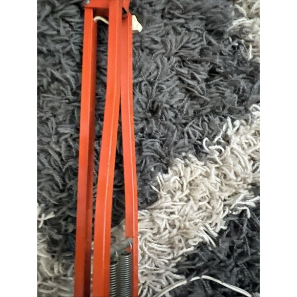 LEDU Orange Desk Lamp Articulated Draft Architect Lamp MCM Vintage NO BASE - Picture 5 of 16